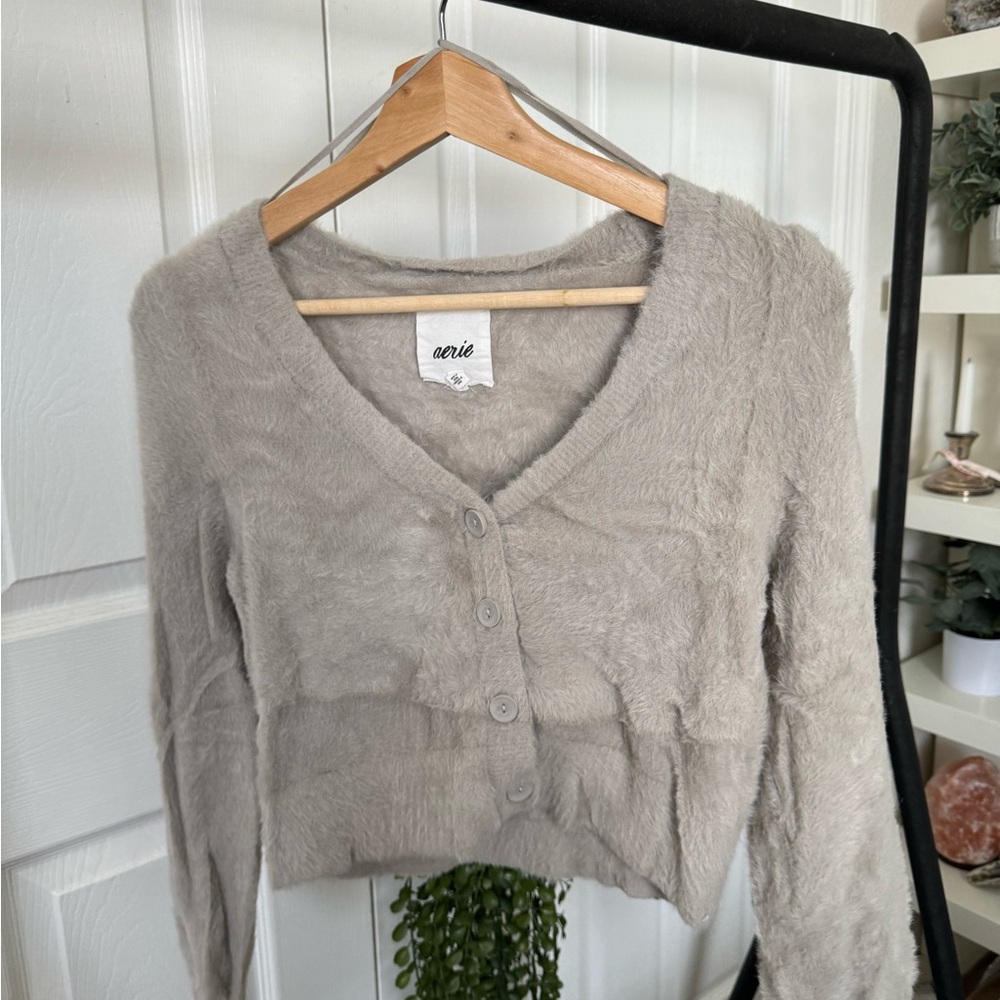 Aerie Fuzzy Cardigan